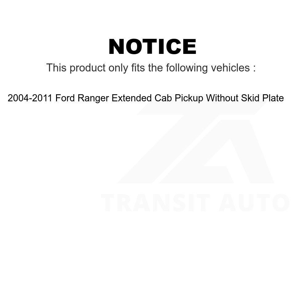 Fuel Tank Strap AGY-01110276 For 2004-2011 Ford Ranger Extended Cab Pickup Without Skid Plate
