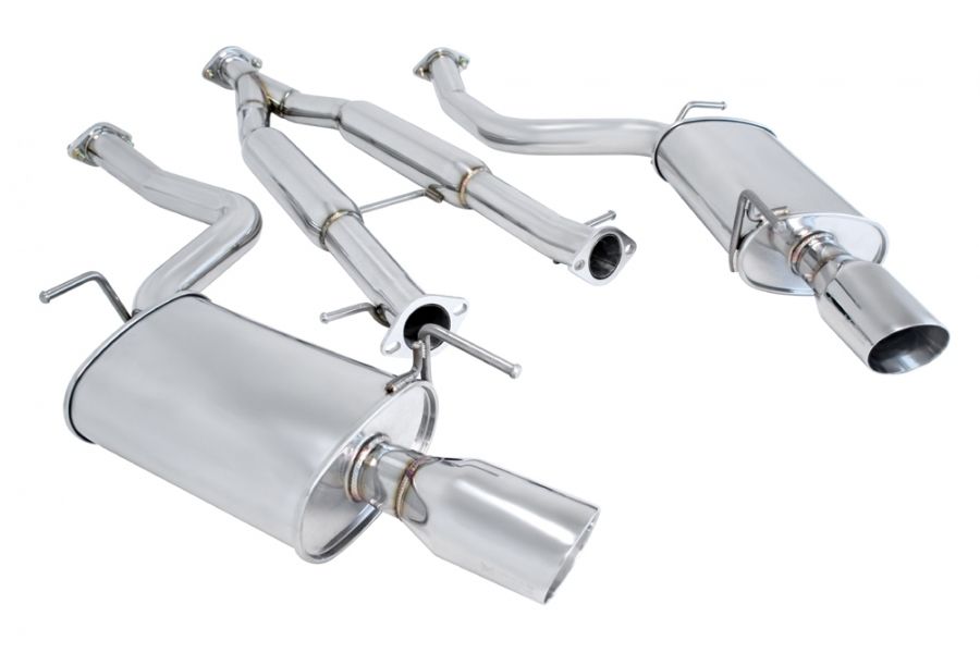 Infiniti G35 07-08 / G37 Sedan 09-13 - Stainless Rolled Tips - OE-RS - MR-CBS-IG094D-SRT-RR+RL+M