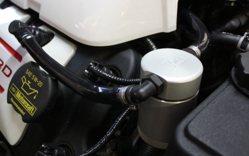 J&L 2011-2017 Mustang GT; 2015-2020 GT350 Passenger Side Oil Separator 3.0 - Clear Anodized