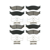 Front Rear Semi-Metallic Brake Pads Kit For Ford F-450 Super Duty F-550 F-59 Commercial Stripped Chassis International IC Corporation LCF CF500 CF600 TerraStar AE School Bus E-550 AC F-53 Motorhome Econoline KSM-100545