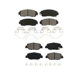 Front Rear Semi-Metallic Brake Pads Kit For 2020-2022 Honda CR-V FULL HYBRID EV-GAS (FHEV) engine KSM-100564
