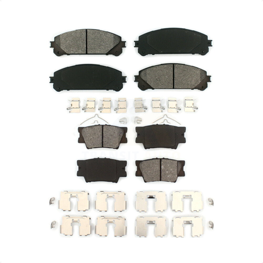 Front Rear Semi-Metallic Brake Pads Kit For 2022 Toyota Camry TRD With Manual Parking KSM-100565