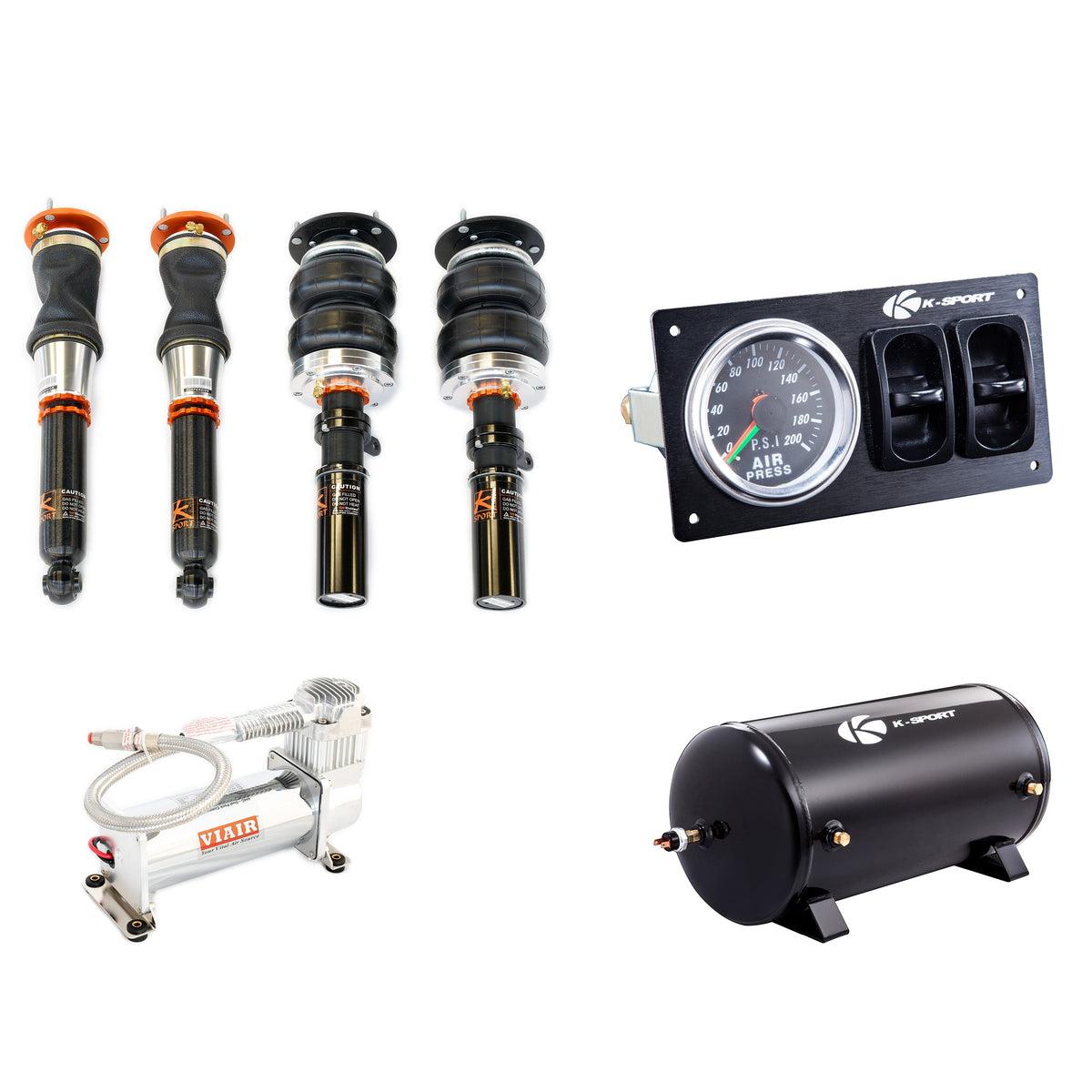 Ksport Airtech Basic Air Suspension Full System - CSC010-ABA For Scion XA 2004-2006