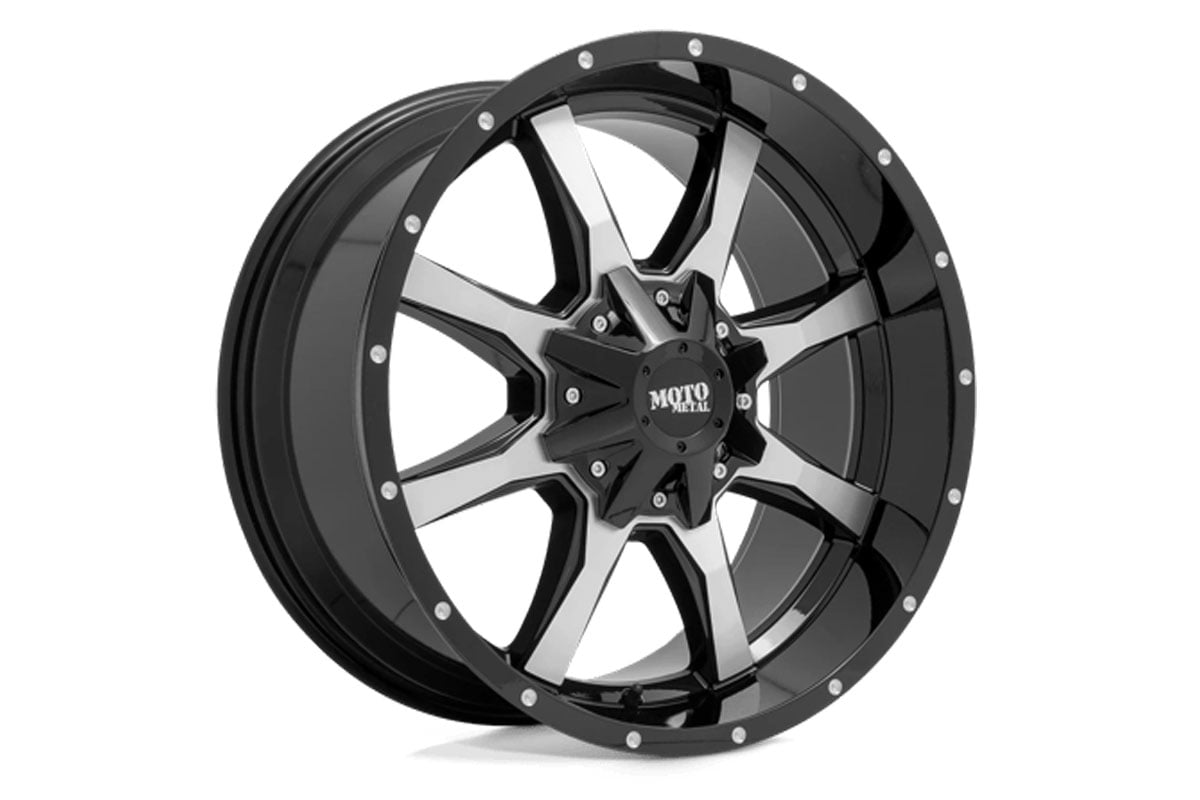 Moto Metal 970 | Gloss-Black/Machined Wheel | 18x9 | 5x4.5 | +18mm