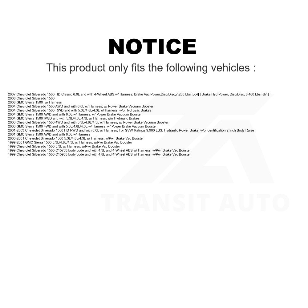 Mpulse ABS Wheel Speed Sensor SEN-2ABS1351 For Chevrolet Silverado 1500 GMC Sierra HD Classic