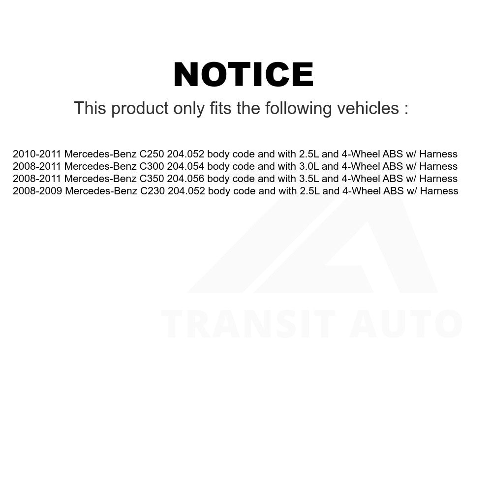 Mpulse Front ABS Wheel Speed Sensor SEN-2ABS0690 For Mercedes-Benz C300 C350 C250 C230 w/ Harness