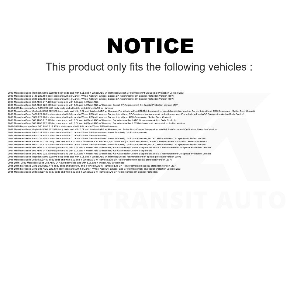 Mpulse Front ABS Wheel Speed Sensor SEN-2ABS3250 For Mercedes-Benz S560 S550 S450 S63 AMG S550e S65 Maybach S600 S650