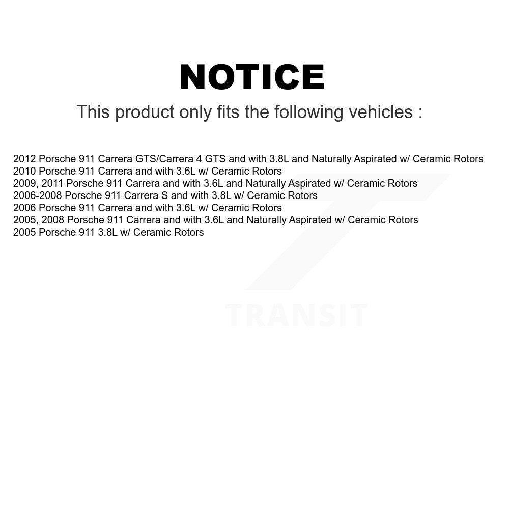 Mpulse Front Rear Disc Brake Pads Wear Sensor (2 Pack) For Porsche 911 w Ceramic Rotors KSE-100367