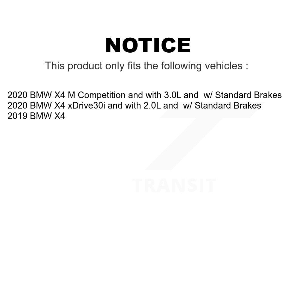 Mpulse Front Rear Disc Brake Pads Wear Sensor (4 Pack) For BMW X4 KSE-100140