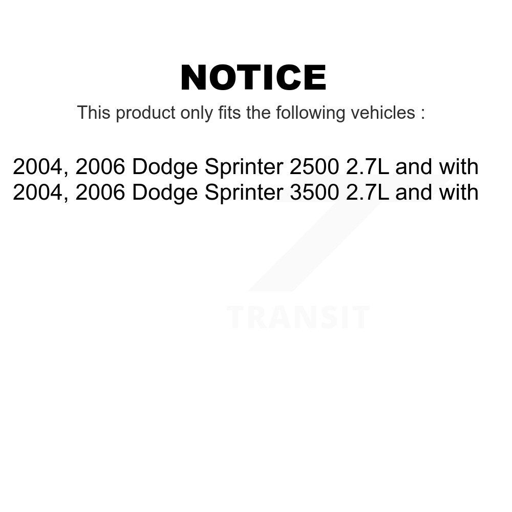 Mpulse Front Rear Disc Brake Pads Wear Sensor (4 Pack) For Dodge Sprinter 2500 3500 2.7L with KSE-100139