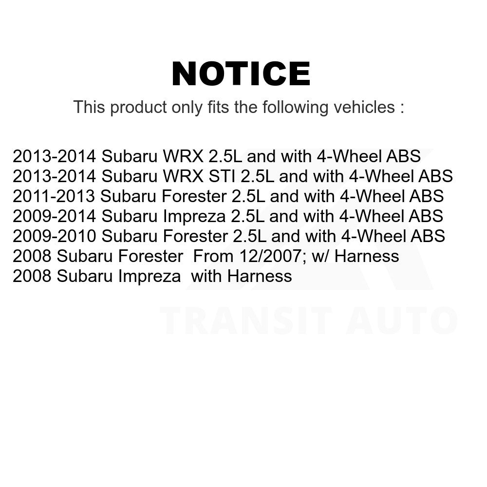 Mpulse Front Right ABS Wheel Speed Sensor SEN-2ABS1109 For Subaru Forester Impreza WRX STI