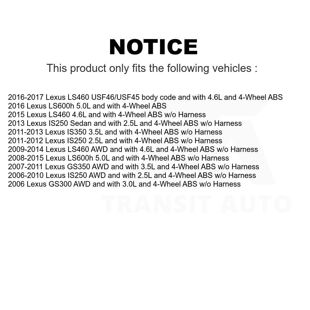 Mpulse Front Right ABS Wheel Speed Sensor SEN-2ABS1440 For Lexus IS250 LS460 GS350 GS300 IS350 LS600h