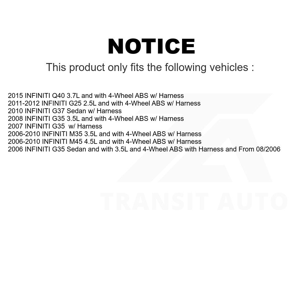 Mpulse Rear ABS Wheel Speed Sensor SEN-2ABS0330 For INFINITI G35 M35 G37 G25 M45 Q40