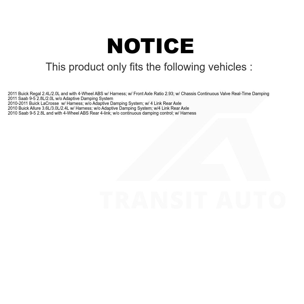 Mpulse Rear ABS Wheel Speed Sensor SEN-2ABS0881 For Buick LaCrosse Regal Saab 9-5 Allure