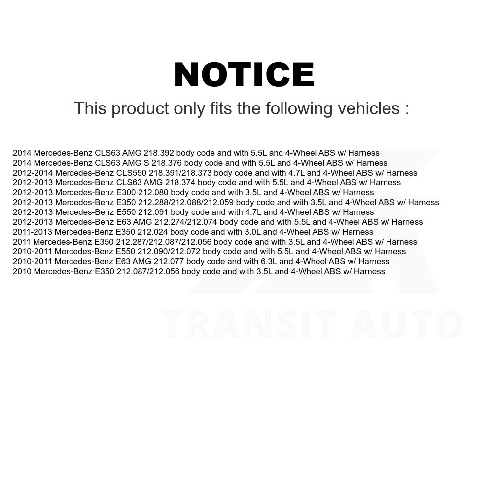 Mpulse Rear ABS Wheel Speed Sensor SEN-2ABS0894 For Mercedes-Benz E350 CLS550 E550 E63 AMG CLS63 S E300 w/ Harness