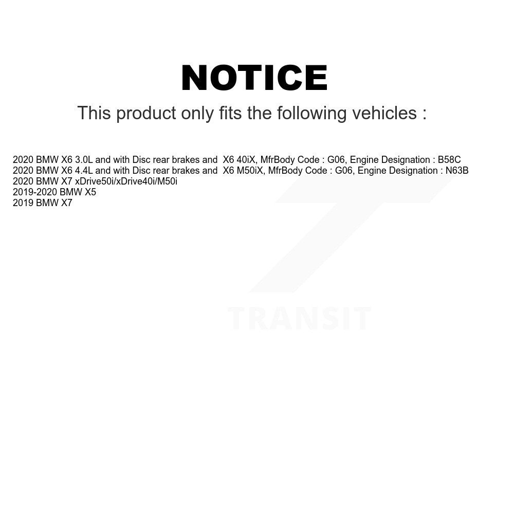 Mpulse Rear Disc Brake Pads Wear Sensor (2 Pack) For BMW X5 X7 X6 KSE-100274