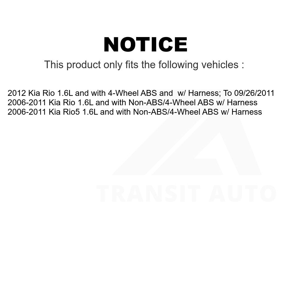 Mpulse Rear Left ABS Wheel Speed Sensor Wiring Harness SEN-2ABS0917 For Kia Rio Rio5