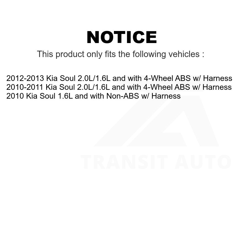 Mpulse Rear Left ABS Wheel Speed Sensor Wiring Harness SEN-2ABS2609 For Kia Soul w