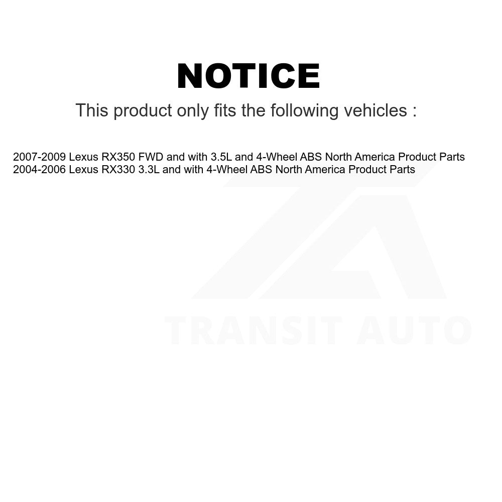 Mpulse Rear Left ABS Wheel Speed Sensor Wiring Harness SEN-2ABS4849 For Lexus RX350 RX330 North America Product Parts