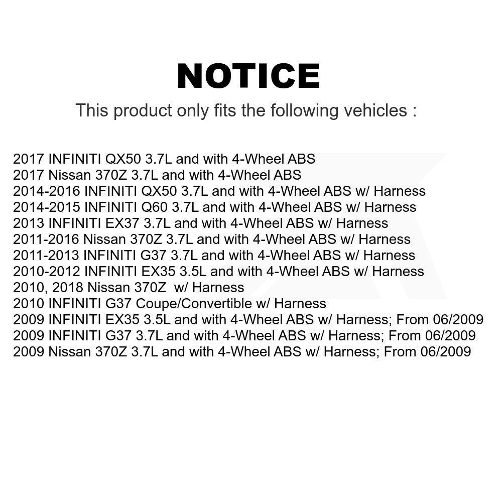 Mpulse Rear Right ABS Wheel Speed Sensor SEN-2ABS0895 For INFINITI G37 Nissan 370Z QX50 EX35 Q60 EX37