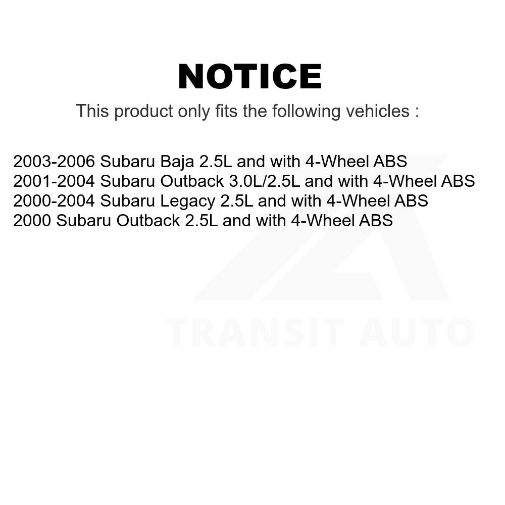 Mpulse Rear Right ABS Wheel Speed Sensor SEN-2ABS1106 For Subaru Outback Legacy Baja
