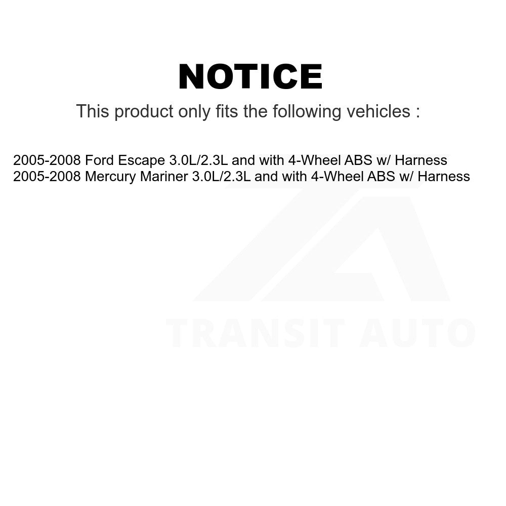 Mpulse Rear Right ABS Wheel Speed Sensor SEN-2ABS1213 For 2005-2008 Ford Escape Mercury Mariner w/ Harness 3.0L/2.3L with 4-Wheel