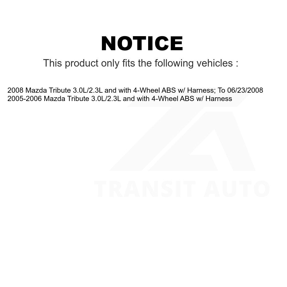 Mpulse Rear Right ABS Wheel Speed Sensor SEN-2ABS1683 For Mazda Tribute 3.0L 2.3L with 4-Wheel