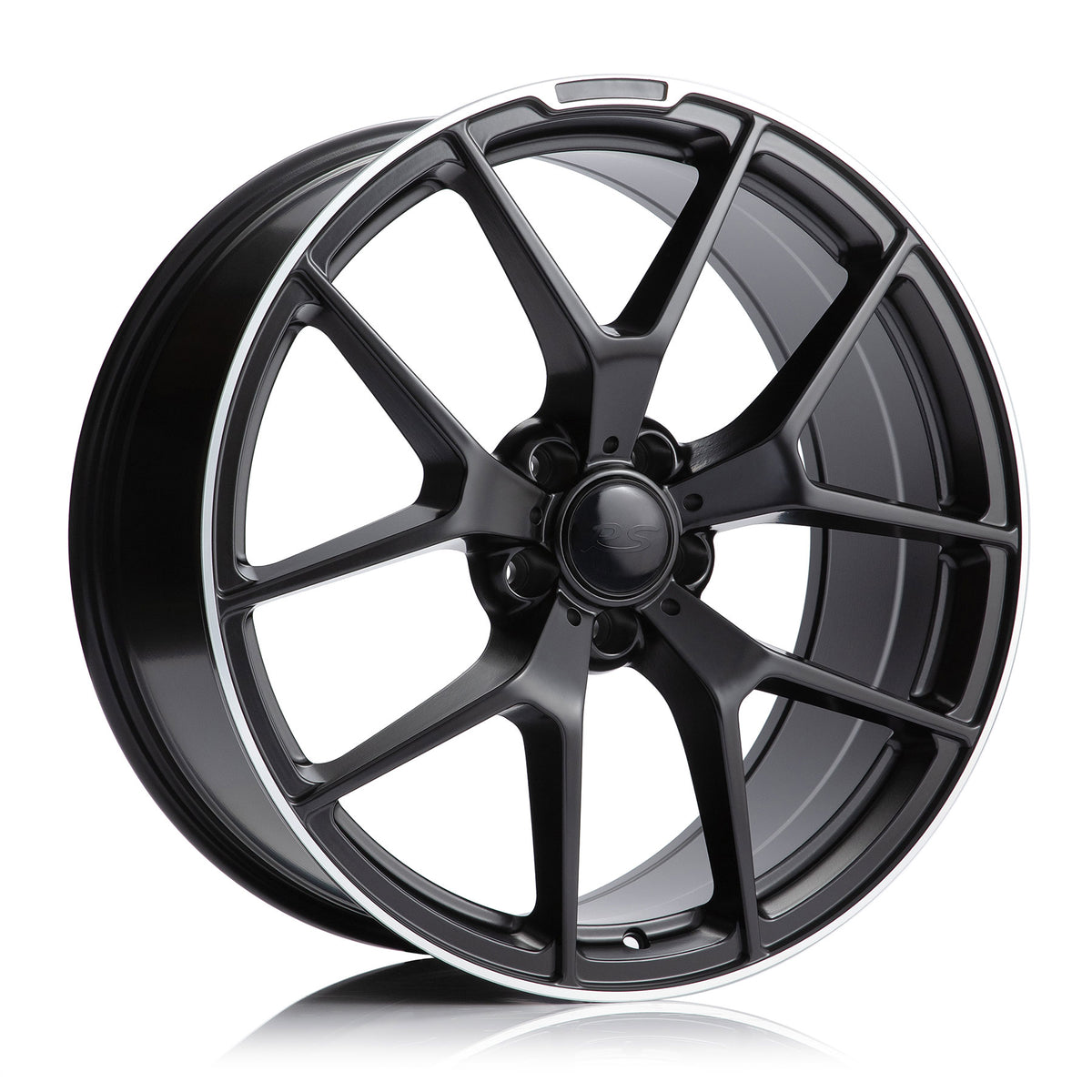 RS SATIN BLACK MACHINED LIP 19x8.5 5x112 Wheels - S507-9-6635A
