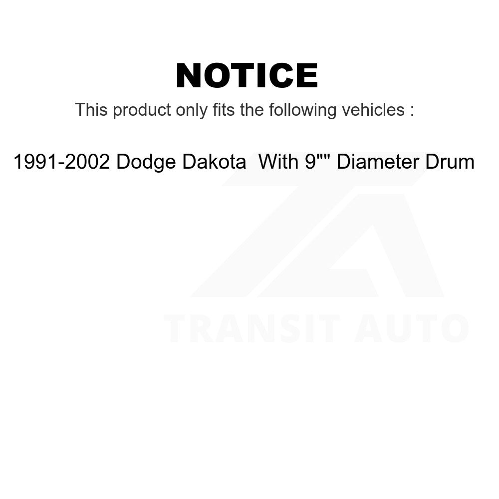 Rear Brake Drum 8-2988 For 1991-2002 Dodge Dakota With 9" Diameter