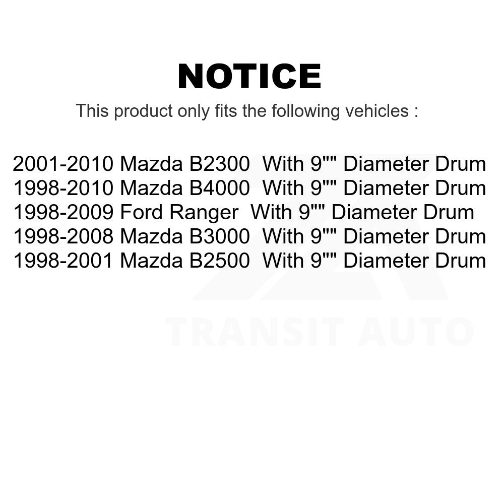 Rear Brake Drum 8-9651 For Ford Ranger Mazda B3000 B2500 B4000 B2300 With 9" Diameter