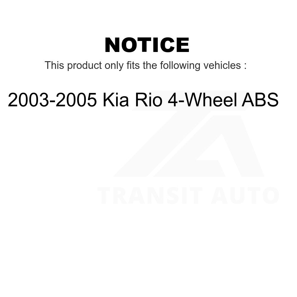Rear Brake Drum 8-9772 For 2003-2005 Kia Rio 4-Wheel ABS
