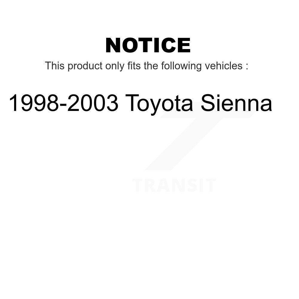 Rear Brake Drums Pair For 1998-2003 Toyota Sienna K8-101936