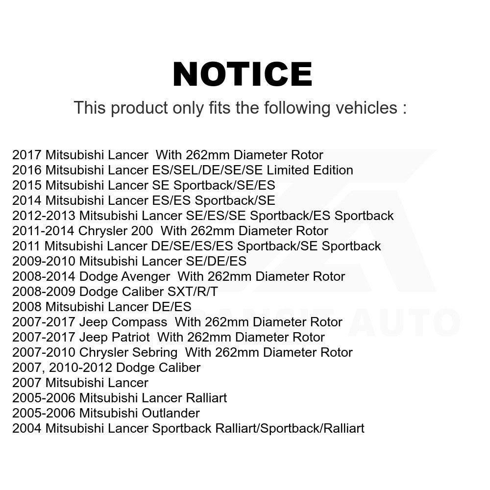 Rear Ceramic Disc Brake Pads TEC-1037 For Jeep Dodge Patriot Chrysler Compass Avenger 200 Caliber Mitsubishi Lancer Sebring Outlander