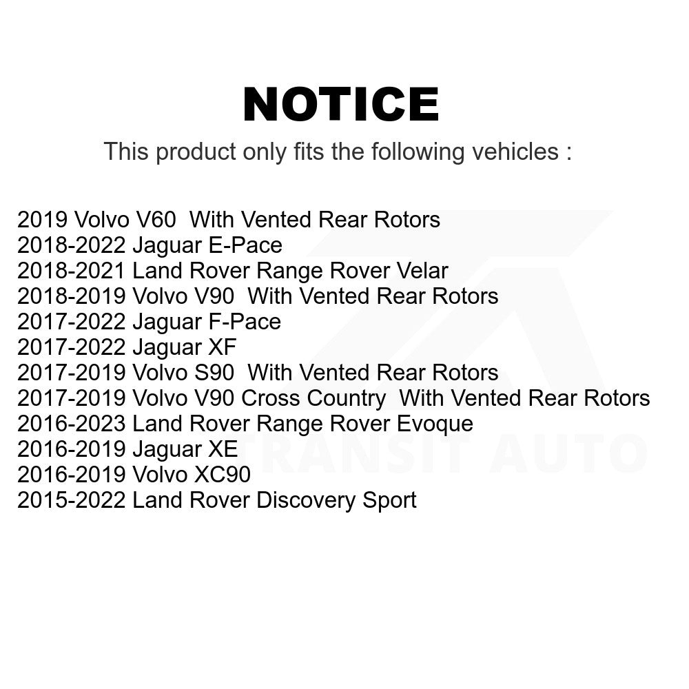 Rear Ceramic Disc Brake Pads TEC-1821 For Volvo Land Rover XC90 Jaguar Discovery Sport F-Pace Range Evoque Velar XE S90 XF E-Pace V90 Cross Country V60