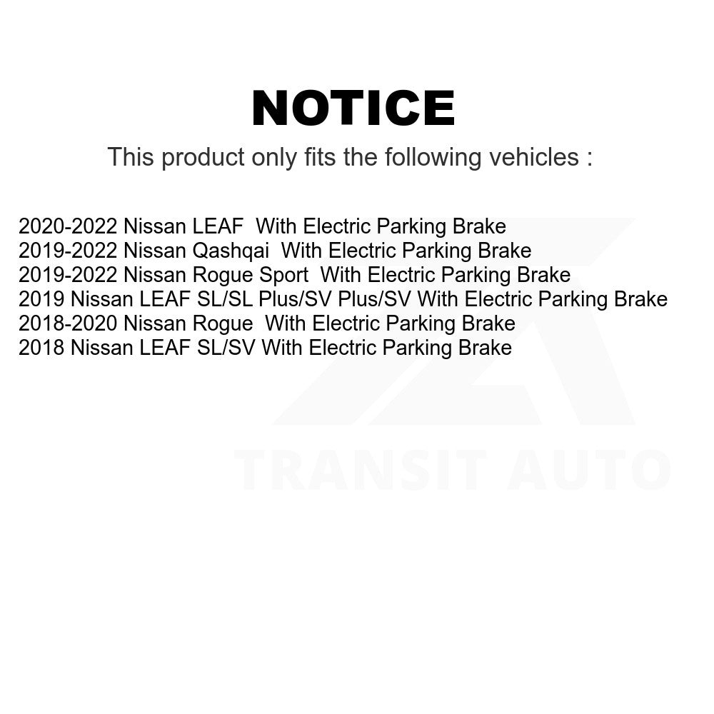 Rear Ceramic Disc Brake Pads TEC-1965 For Nissan Rogue Sport LEAF Qashqai With Electric Parking
