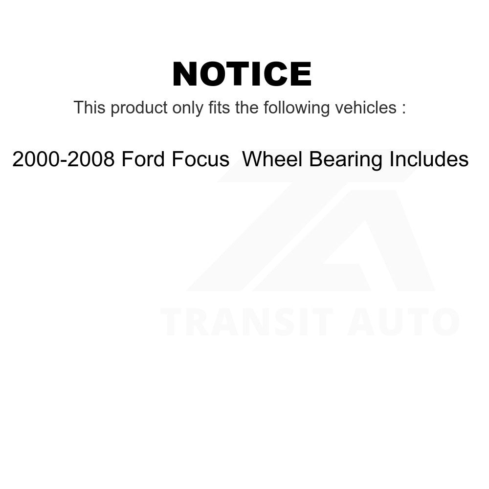 Rear Coated Brake Drum GCR-9763 For 2000-2008 Ford Focus Wheel Bearing Includes