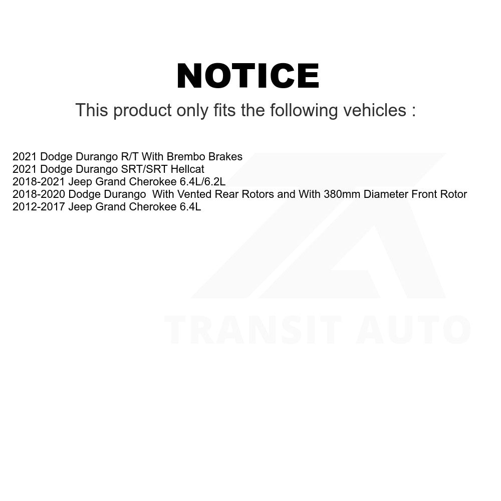 Rear Disc Brake Rotor 8-780961 For Jeep Grand Cherokee Dodge Durango