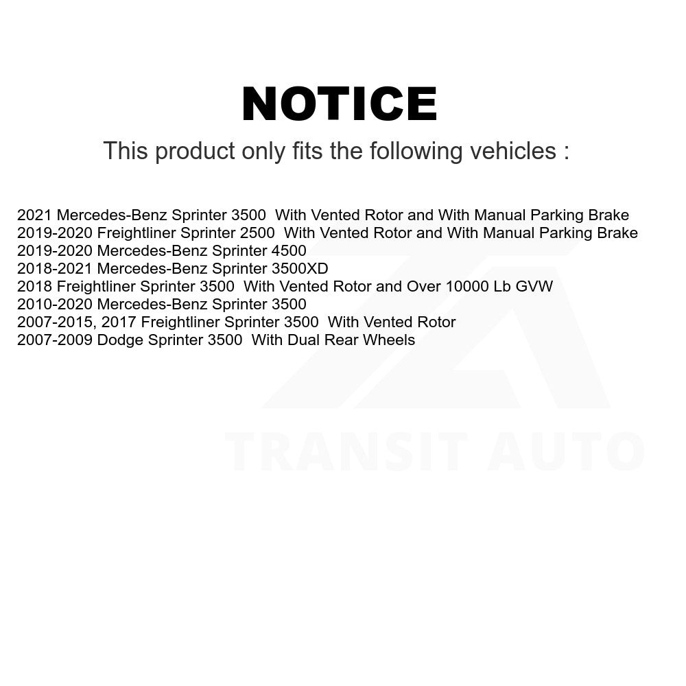 Rear Disc Brake Rotor GCR-780612 For Sprinter 3500 Mercedes-Benz Freightliner Dodge 2500 4500 3500XD