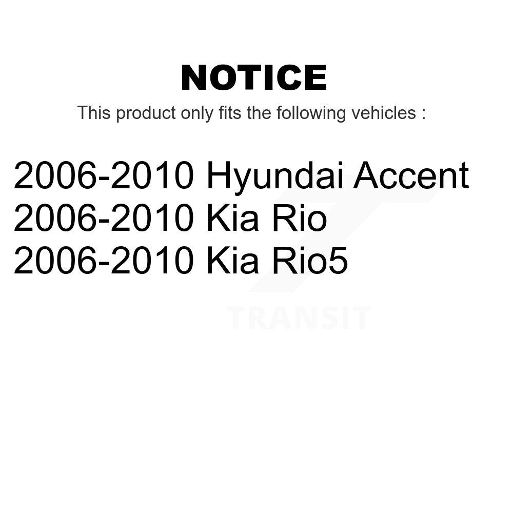 Rear Disc Brake Rotors Pair For 2006-2010 Hyundai Accent Kia Rio Rio5 K8-100831