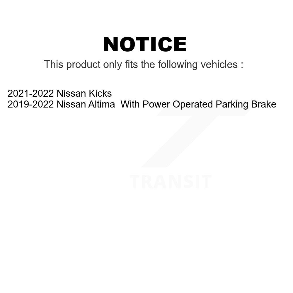 Rear Disc Brake Rotors Pair For Nissan Altima Kicks K8-102341