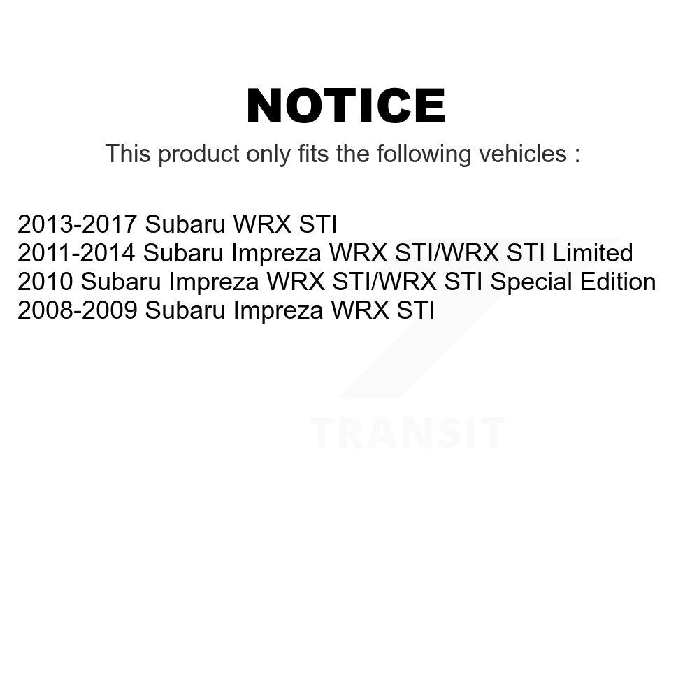 Rear Disc Brake Rotors Pair For Subaru Impreza WRX STI K8-100884
