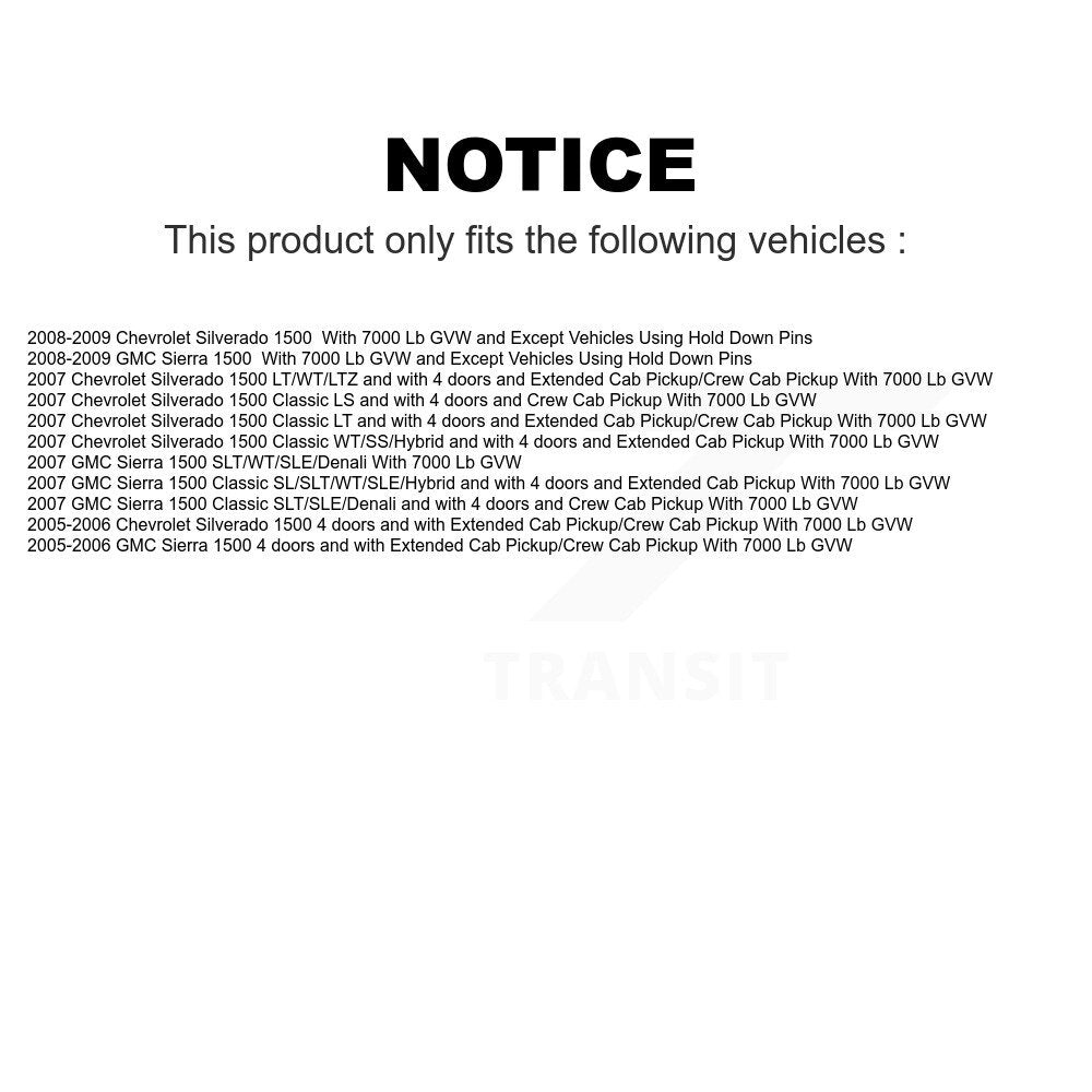 Rear Drum Brake Wheel Cylinder Pair For Chevrolet Silverado 1500 GMC Sierra Classic K14-100032