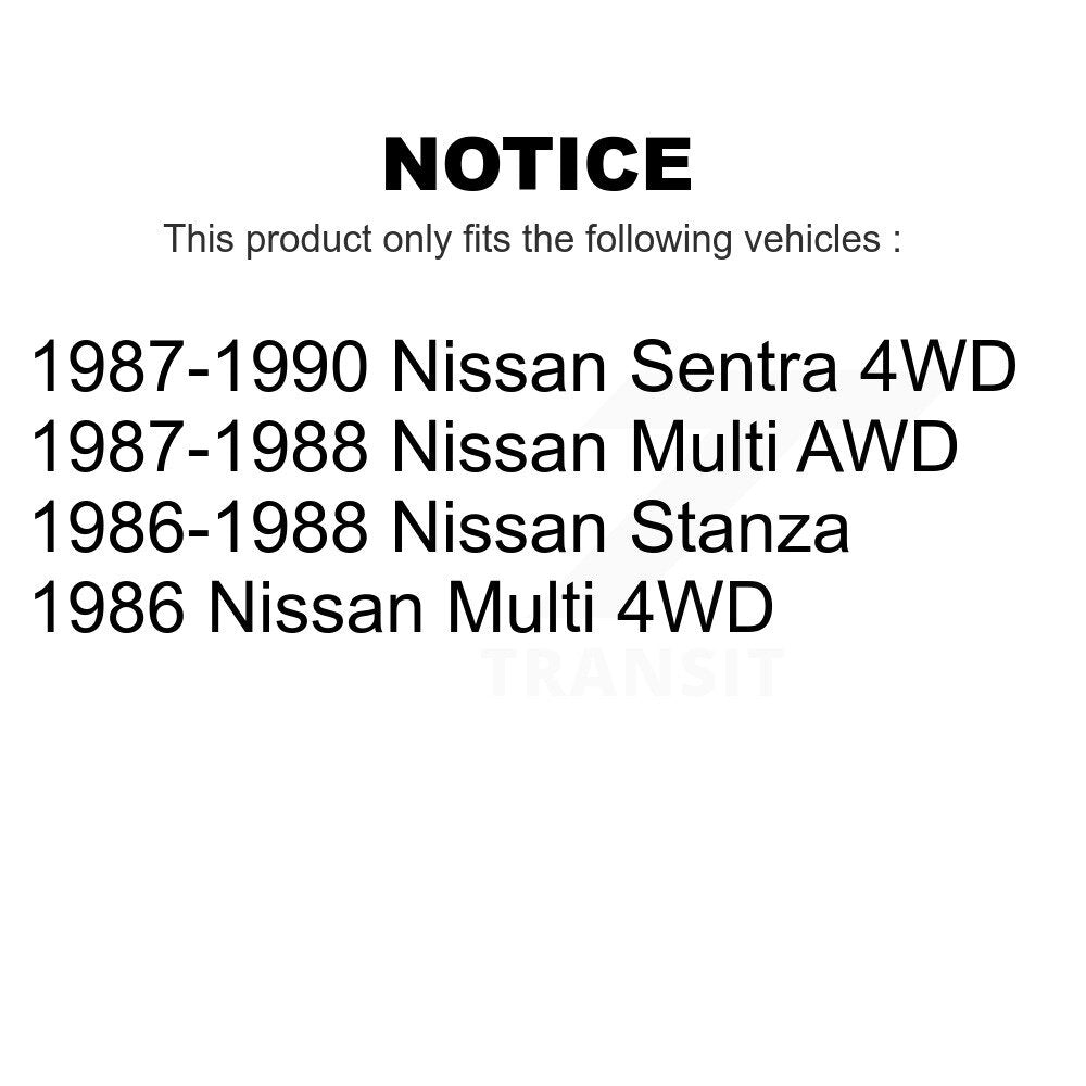 Rear Inner Wheel Bearing And Race Pair For Nissan Sentra Stanza Multi K70-101107