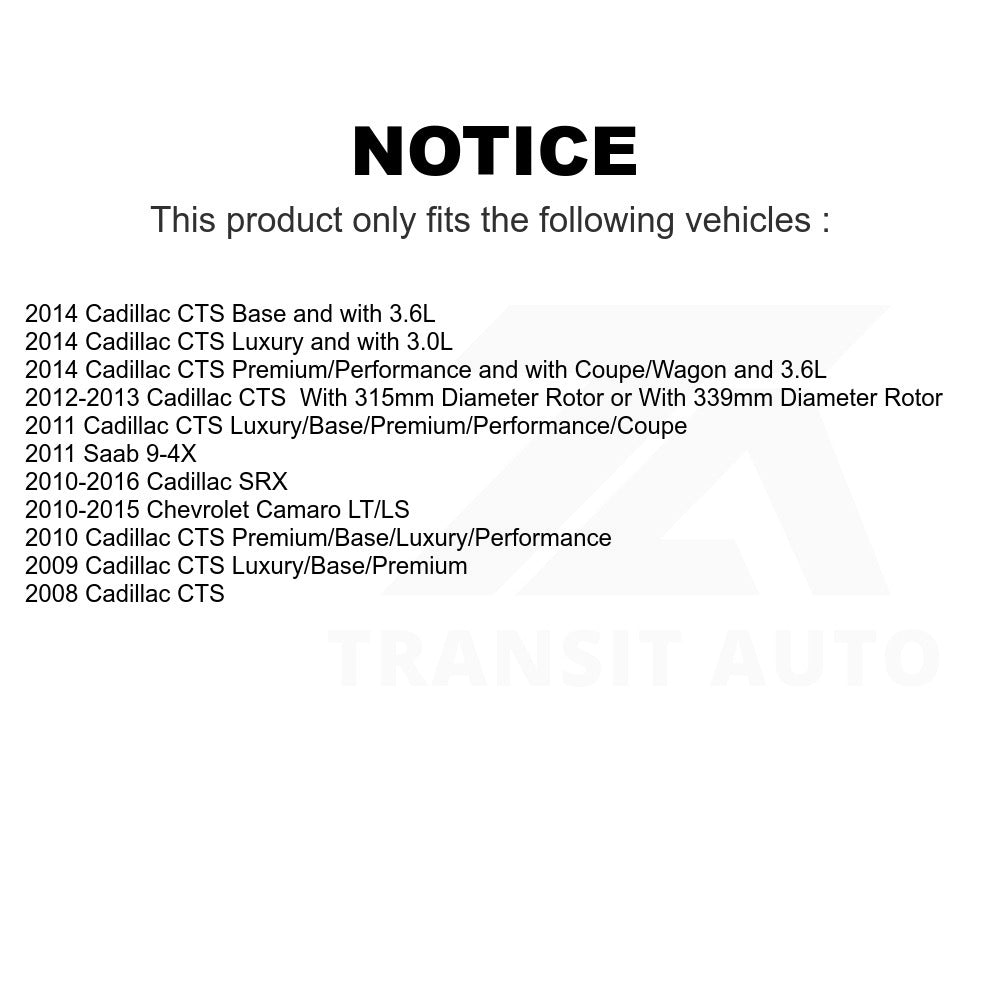 Rear Semi-Metallic Disc Brake Pads PPF-D1337 For Cadillac Chevrolet Camaro SRX CTS Saab 9-4X