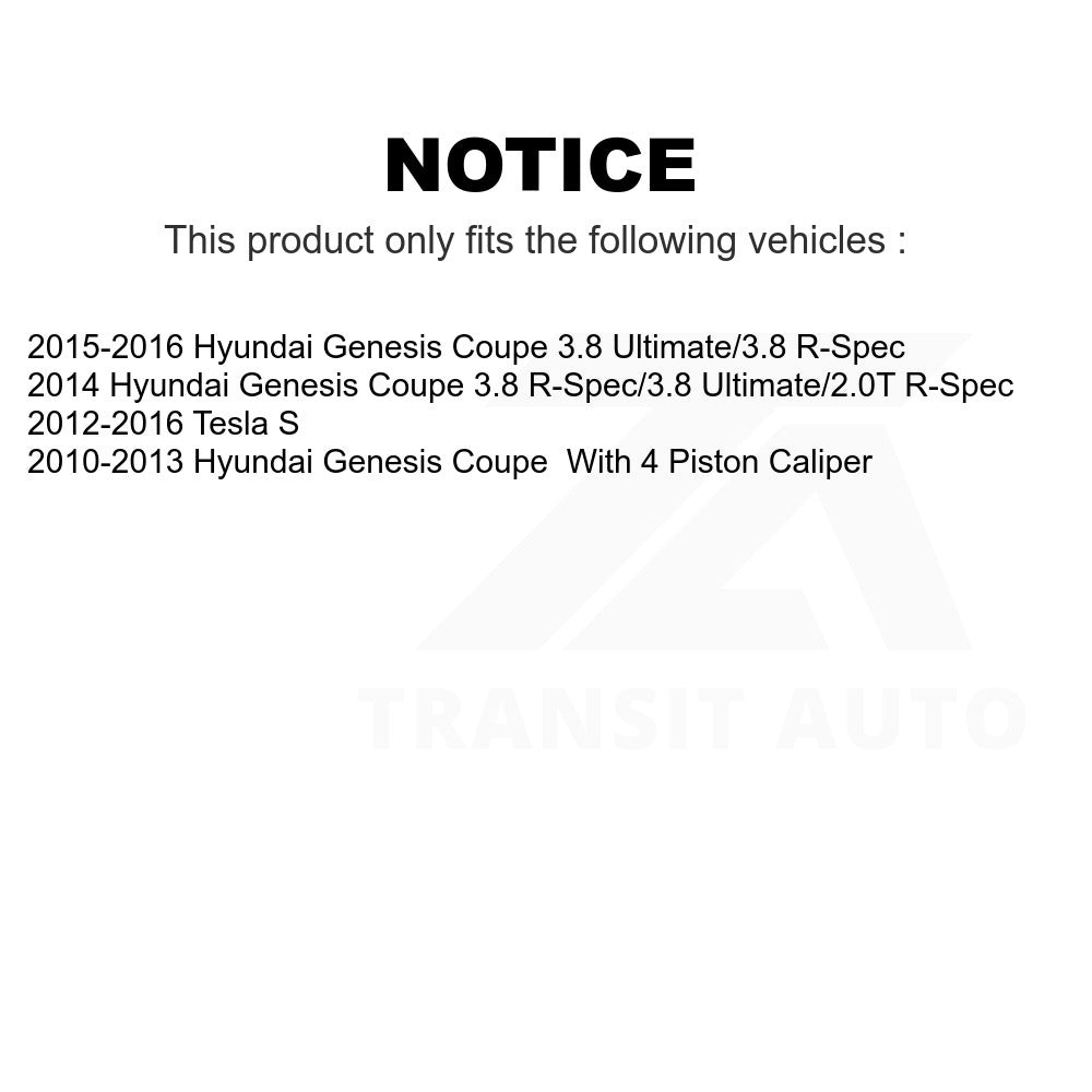 Rear Semi-Metallic Disc Brake Pads PPF-D1428 For Tesla S Hyundai Genesis Coupe