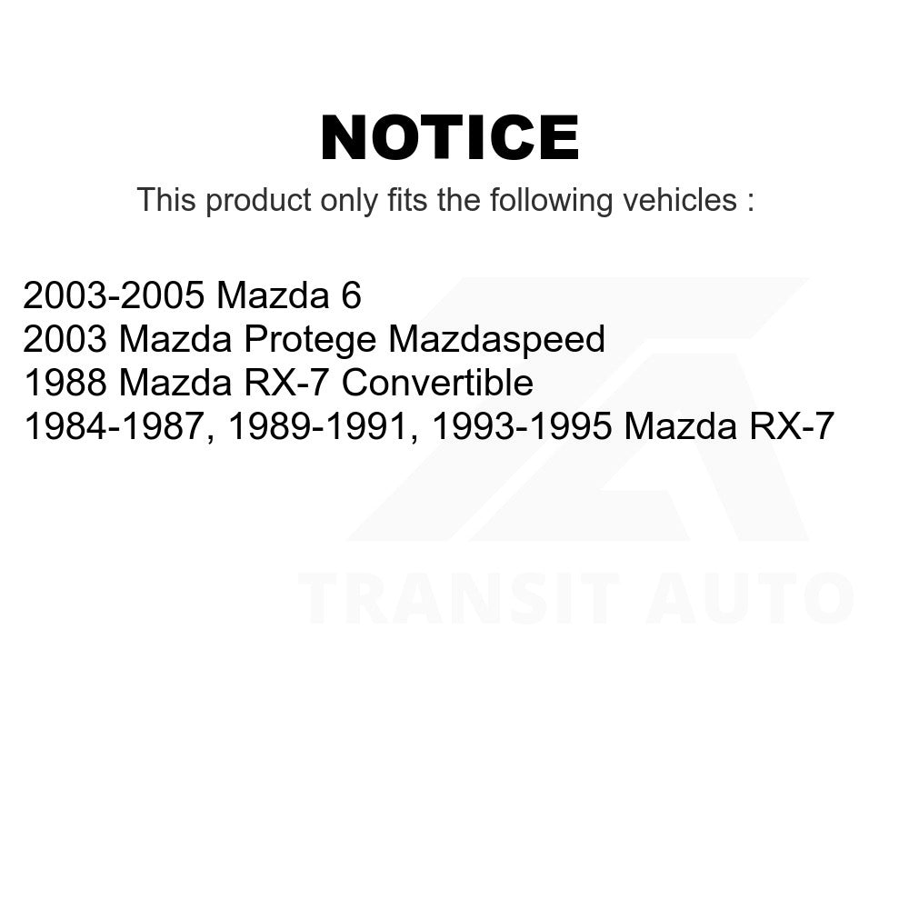 Rear Semi-Metallic Disc Brake Pads PPF-D482 For Mazda 6 RX-7 Protege