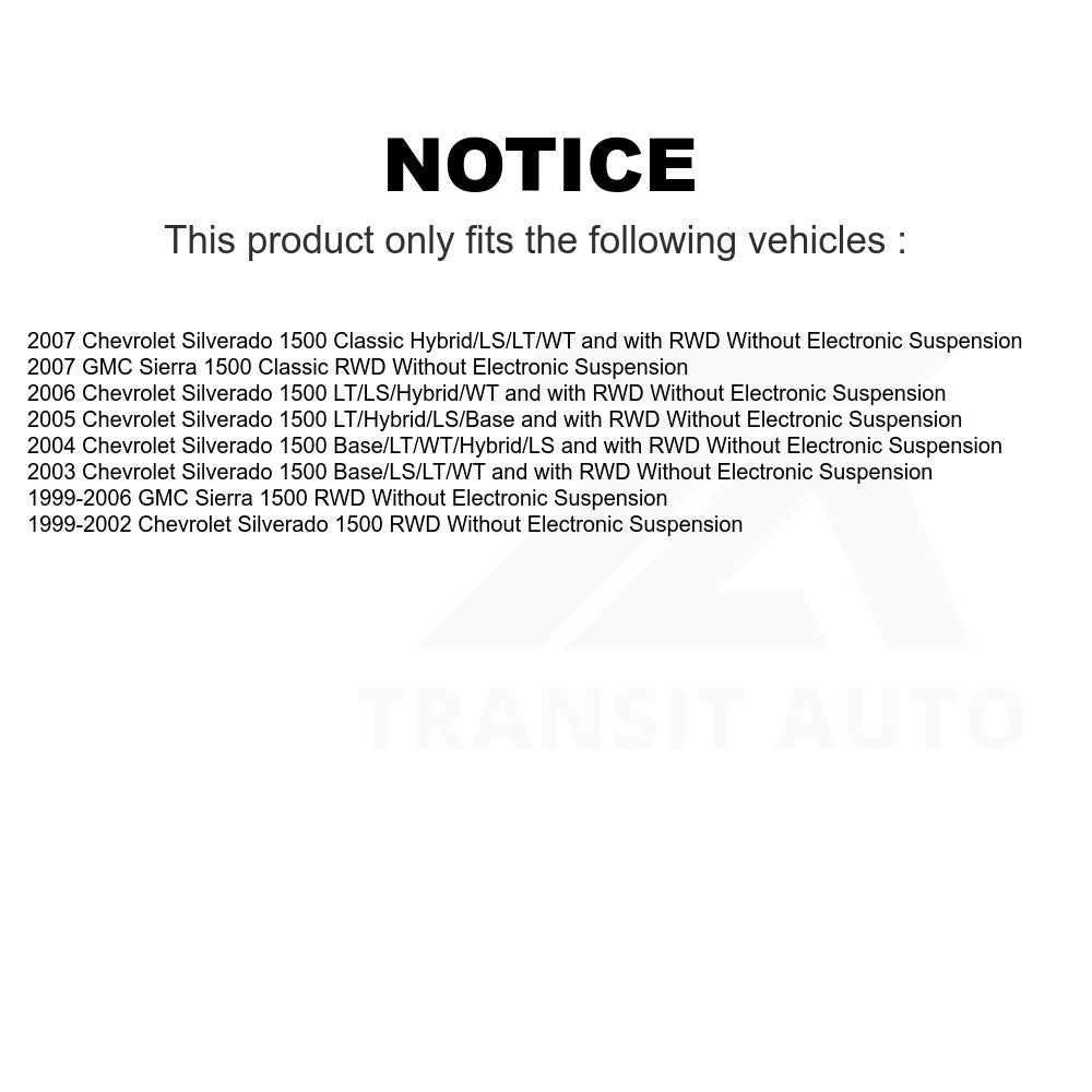 Rear Shock Absorber 78-37150 For Chevrolet Silverado 1500 GMC Sierra Classic Without Electronic Suspension