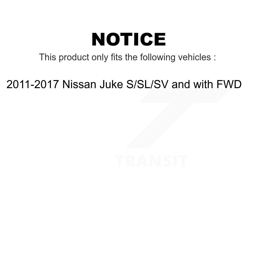 Rear Suspension Shock Absorber Pair For 2011-2017 Nissan Juke S SL SV with FWD K78-100397