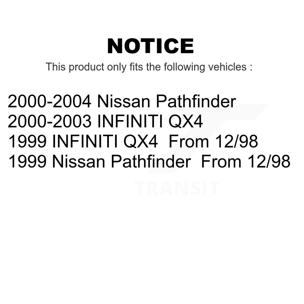 Rear Suspension Shock Absorber Pair For Nissan Pathfinder INFINITI QX4 K78-100280