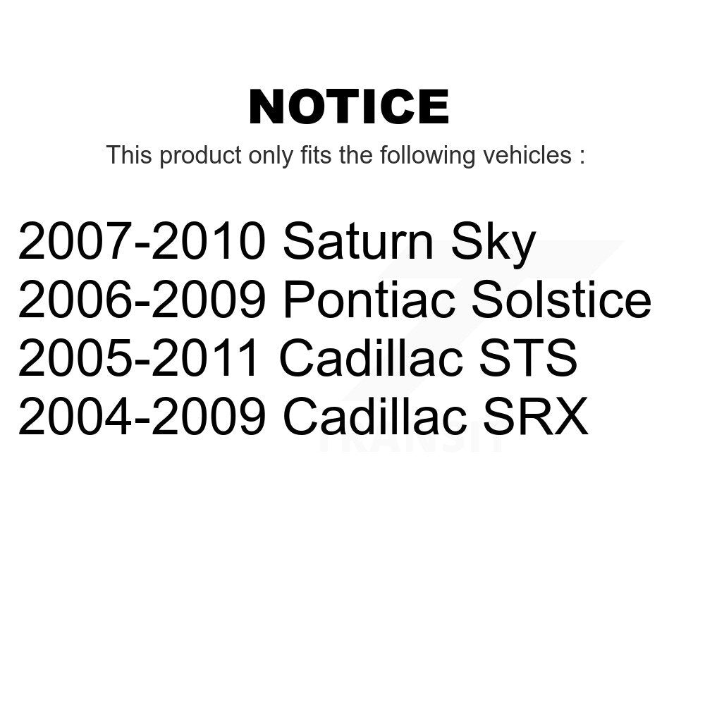 Rear Suspension Stabilizer Bar Link Kit For Cadillac SRX STS Pontiac Solstice Saturn Sky KTR-101061